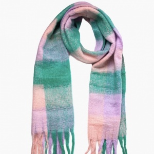 Tartan Scarf - Green & Lilac